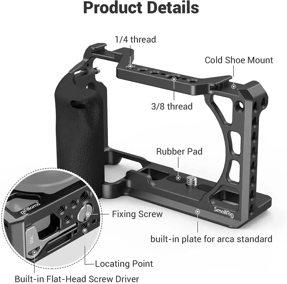 Camera Cold Shoe - 2026 Gabbia per fotocamera DSLR SmallRig
