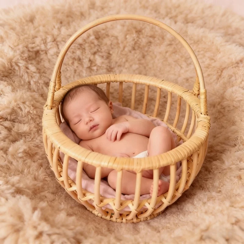 Photography Background - Accessori per Fotografia Neonati: Cesto Rotondo