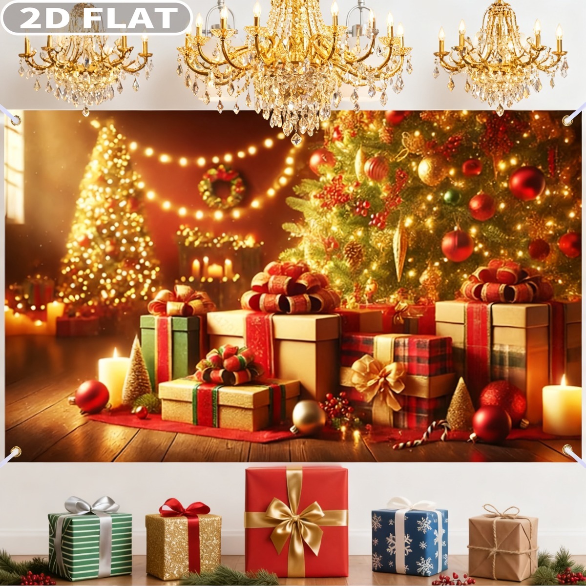 Photography Background - 1 pezzo di albero di Natale
