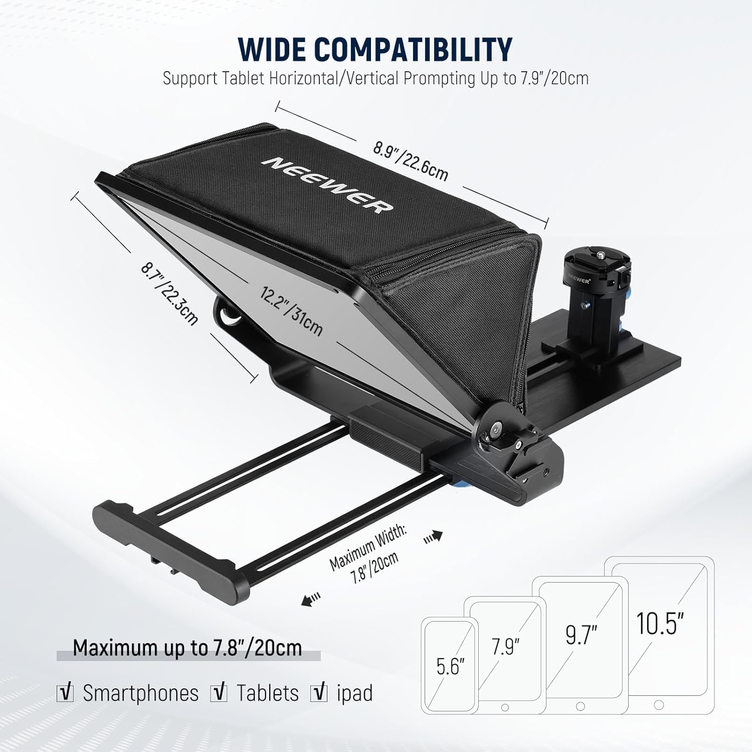 Teleprompter per tablet iPad c - Camera Cold Shoe recensione e prezzo