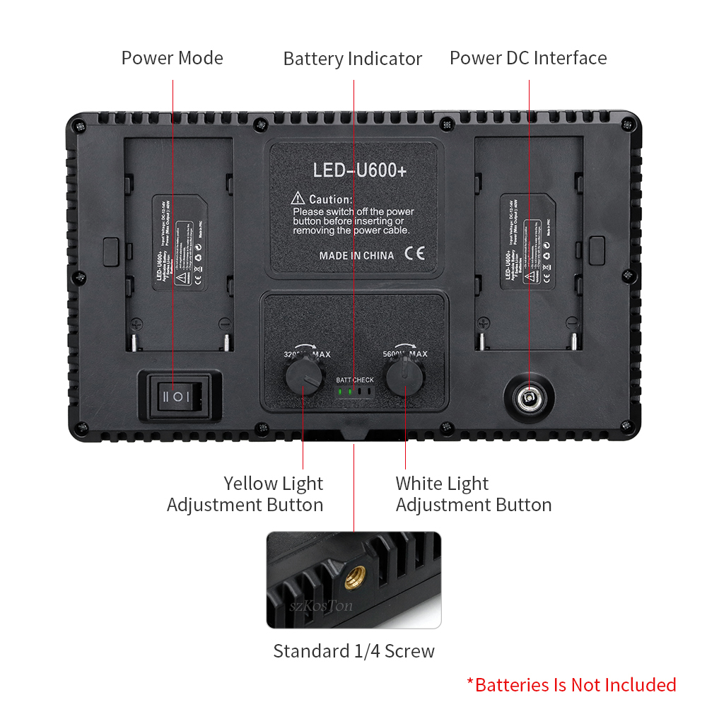 U800 LED Photo Studio Light pe - Video Led Light Panel recensione e prezzo