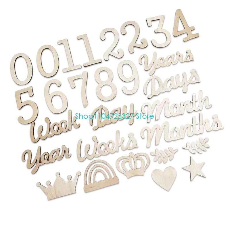 D8KF Mlestones Wooden Marker p - Photography Word recensione e prezzo